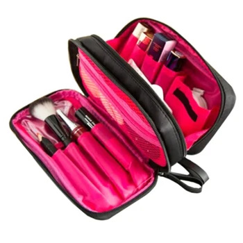 

2019 New Cosmetic Bag Women Cosmetic Makeup Bag Brush Case Black Waterproof Professional Travel Organizer Make Up Toiletry Case