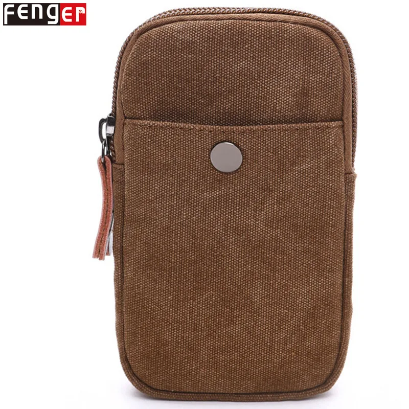 

Canvas Mobile Phone Bag Wear Leather Belt Wallet Iphone6 Mobile Phone Bag Purse Riding Running Sports Outdoor Bag
