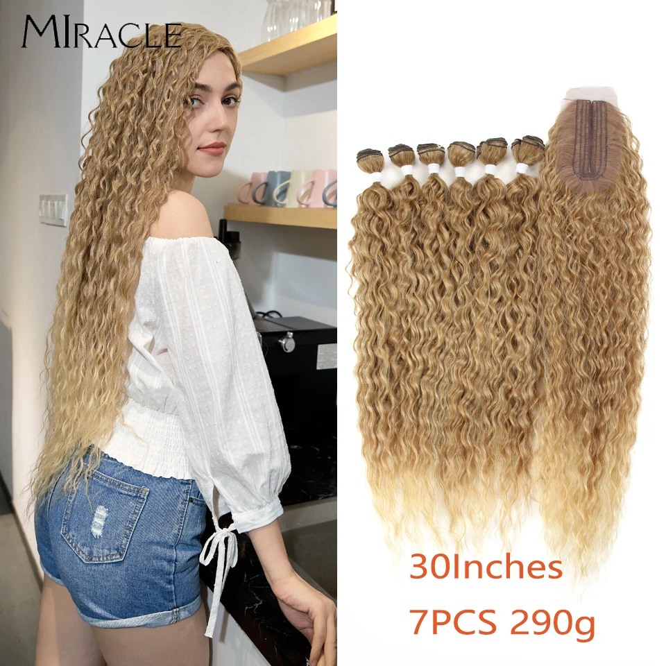 BOL Curly Organic Hair Extensions 20 24 28Inch Long Synthetic Bundles Fake  Hair for Women Water Wave Heat Resistant Full Head - AliExpress