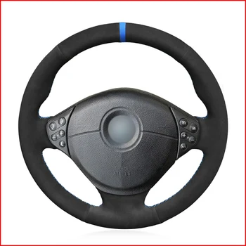 

MEWANT Black Suede Car Steering Wheel Cover for BMW M Sport E36 1996-2000 E39 1995-2001 M5 1998-2000 E38 1997-2001