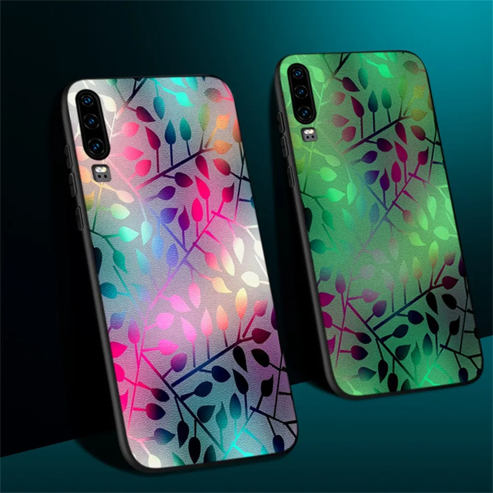 Luminous Case For Huawei Honor 8 9 10 20 Pro Illuminate Soft TPU 8C Honor10 lite P Smart 2019 Cover PU Leather |
