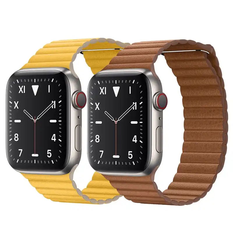 Leather Loop Strap For Apple Watch Band 44 Mm 40mm Iwatch Band 42mm 38mm Leathe Watchband Bracelet Apple Watch 5 4 3 38 42 44mm Watchbands Aliexpress