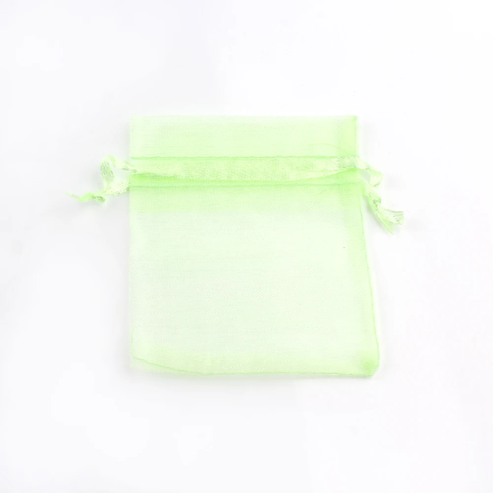 50pcs/lot Organza Christmas Gift Bags Drawstring Jewelry Packing Wedding Party Candy Gift Bags 5x7cm 7x9cm 9x12cm 10x15cm