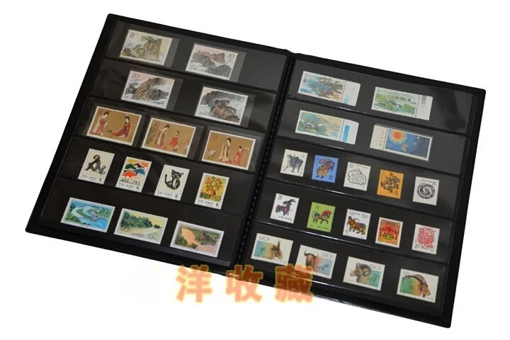 Postage Stamps Album 20 pages 500 units handmade Stamp Collecting Book  Collecting 12 inch