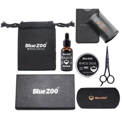 7 In 1 Beard Set For Grooming And Care Set For Men With - Brown, as described