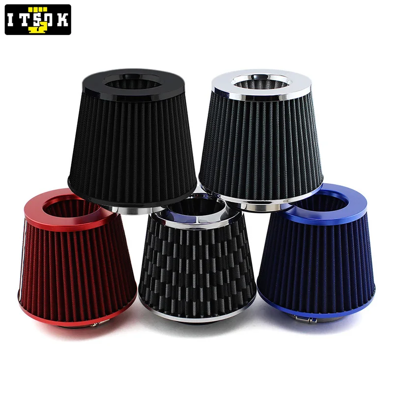 Performance Air Intake Filter High Flow 76mm Sports Racing Car Tuning Cold Mushroom Head 6 Inch Cone air filters car filter JDM Universale
