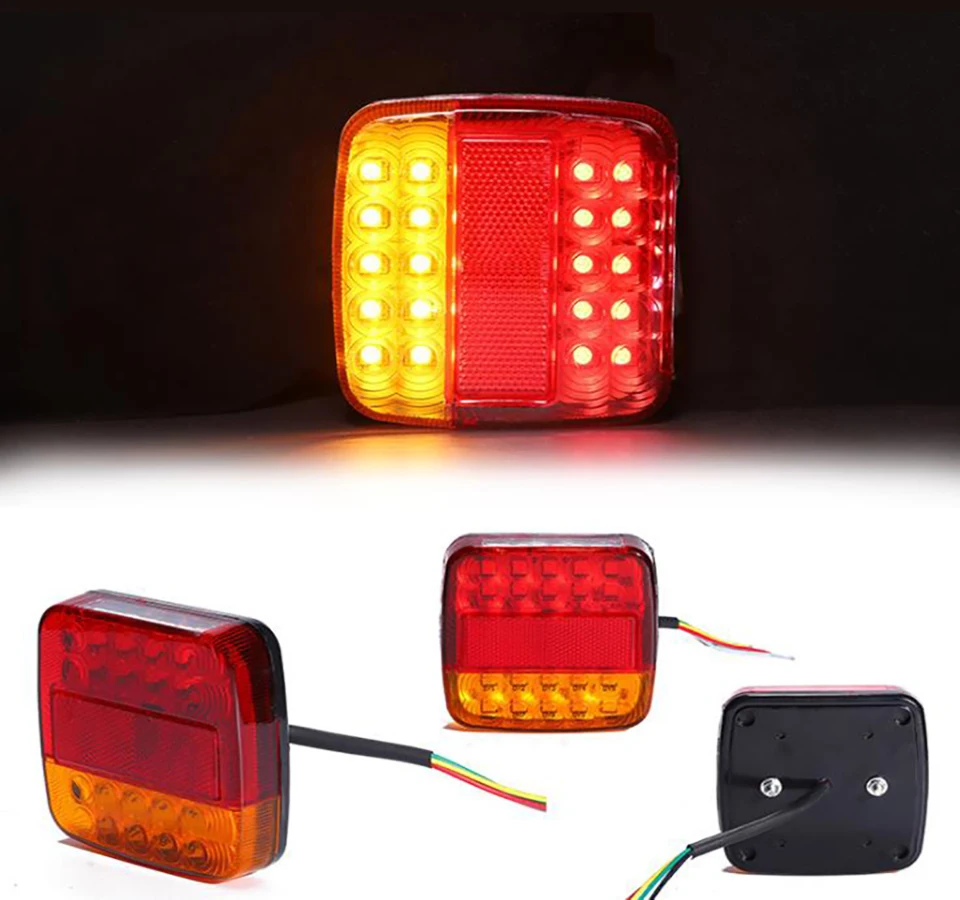 Nlpearl 1pcs Car Light Assembly 26LED Rear Tail Light for Trailers Waterproof Stop Warning Lights For Car Truck Caravan ATV 12V