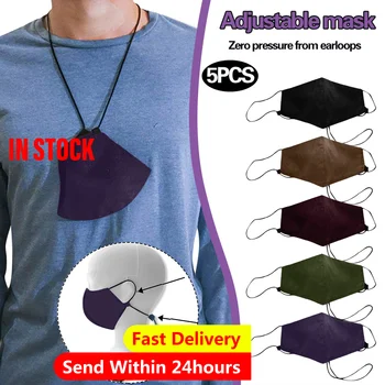 

1/5Pcs 3 Layer Cotton Mouth Mask Washable Reusable Dustproof Earloop Mouth cover protection Anti-dust Safe Breathable Mask#3