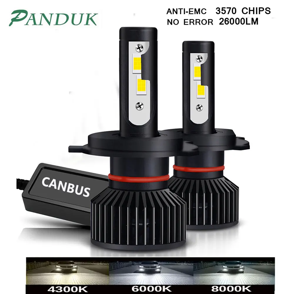 PANDUK H1 H3 H4 H7 LED Canbus 110 лм 9005 Вт H8 H11 HB3 9006 HB4 светодиодный светодиодсветильник фары s