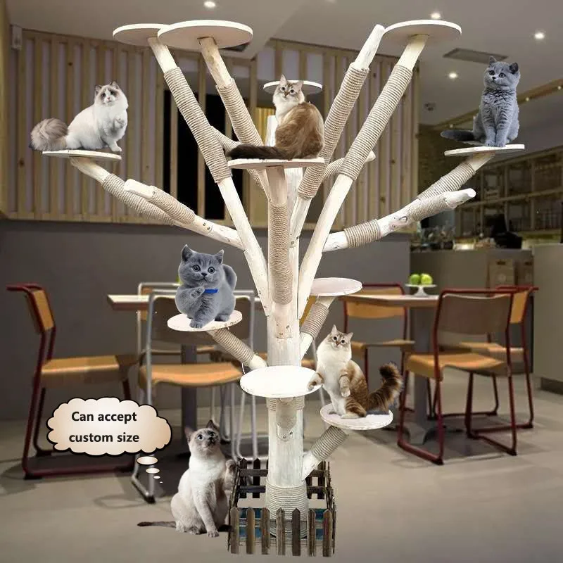 Large Cat Climbing Frame Cat Nest Cat Climbing Tree Solid Wood Cat