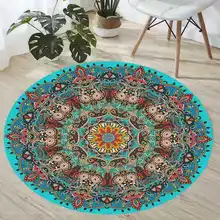 Tapis de décoration antidérapant Style Mandala, motif Floral coloré, tapis de sol pour salon, salle de bain, cuisine, salon, chambre à coucher 