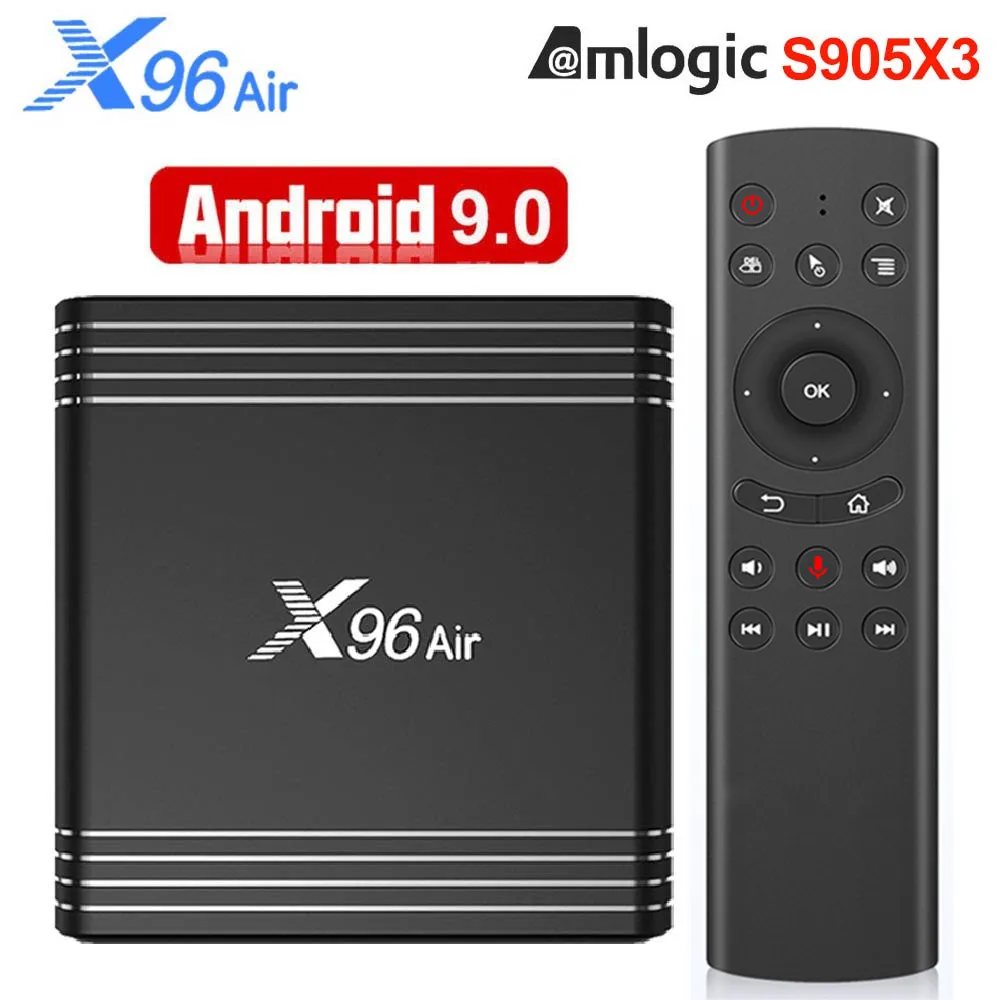X96 воздуха Amlogic S905X3 Smart mini ТВ коробка Android 9 0 4 Гб оперативной памяти 32 встроенной 64