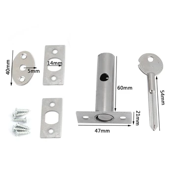 

Stainless Steel Hardware Pipe Tube Well Invisible Lock For Fireproof Door Escape Aisle Hardware Pipe Tube