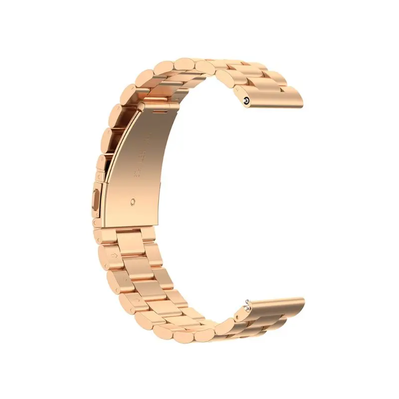 Rose Gold Металлический ремешок из нержавеющей стали, ремешок для часов, браслет, замена для Huami Amazfit GTR 47 мм/Pace/Stratos/Ticwatch Pro/E2/S2/Sams - Цвет: Rose Gold
