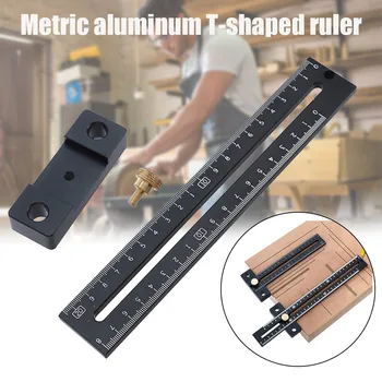 

Woodworking Scribing Device Straight Guide Rule Measuring Tools 180mm/280mm Aluminium Alloy CLH@8