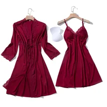 Летний кружевной ночной халат с цветочным рисунком, сексуальный женский костюм из 2 предметов, топ на бретелях, комплекты одежды для сна, Пижама домашняя одежда, ночное белье, кимоно для сна, банное платье