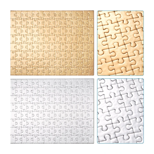 5 Sets Blank White Jigsaw Puzzles Sublimation Puzzle Craft White DIY White  Puzzle - AliExpress