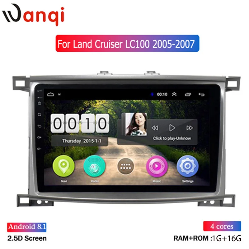 

Hot sale Android 8.1 2.5D Tempered HD Touchscreen 10 inch Radio for Toyota Land Cruiser 100 with Bluetooth USB WIFI support SWC