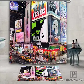 

Custom New-York -City (2) Waterproof Shower Curtain Doormat Home Bath Bathroom Polyester Fabric Multi Sizes#2019-1-05-4