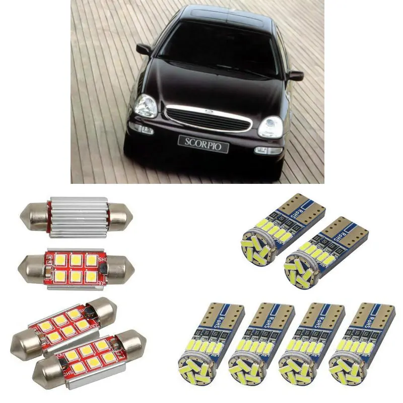 Внутренние светодиодные автомобильные фонари для Ford scorpio mk2 лампы для автомобилей номерной знак свет 12 шт