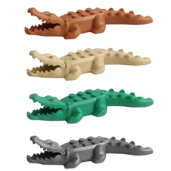 

Nature animal crocodiles figures moc building block parts diy bricks educational toys for children gifts