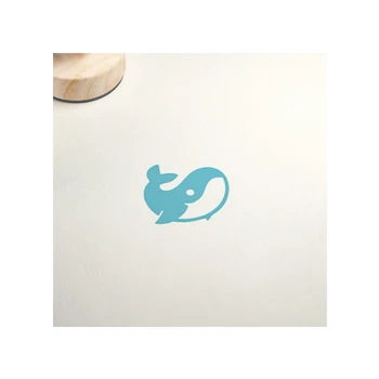 

Handmade The Whale Theme Cartoon Mini Wooden Stamp DIY Journal Diary Decoration Supplies 1 Piece