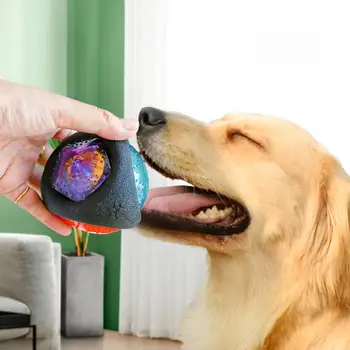 

Dog Ball Flashing LED Ball Bounce-activated Sound Light Up Ball For Pet Dogs Knock-resistant Molar Training Ball Interactive Toy