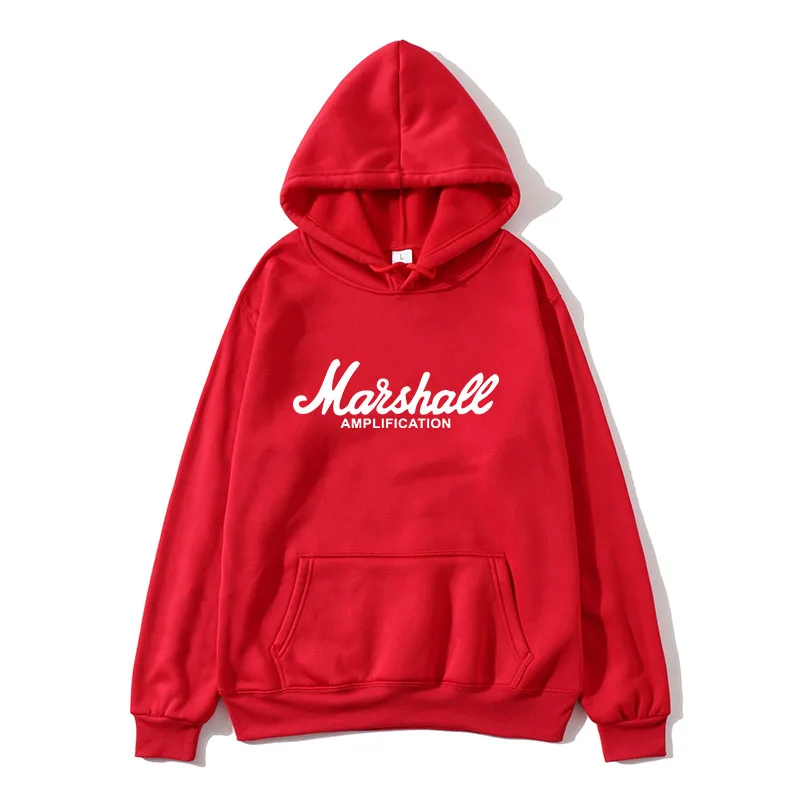 

2019 New Spring Autumn Marshall Hoodie Men Amplification Hoodies Mens Slim Hooded Sweatshirt Hip Hop Brand Streetwear Clothes