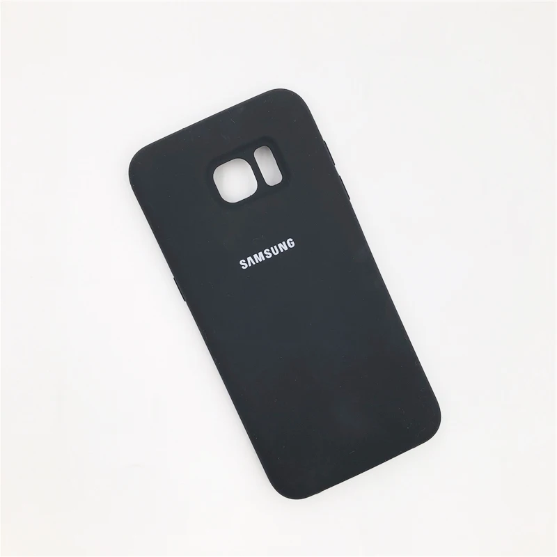Силиконовый чехол для samsung Galaxy S7 Edge, шелковистый мягкий на ощупь защитный чехол на заднюю панель для Galaxy S7Edge с логотипом и кнопками