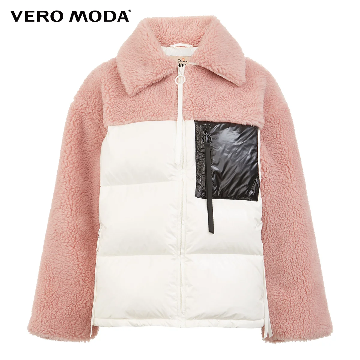 Vero Moda Новые поступления овечий мех контрастный пуховик пальто | 319423506