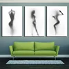 Nordic Canvas Sexy Woman and Man Shadow Painting Poster Black And White Home Decoration Prints Abstract Room Wall Pictures ► Photo 3/6