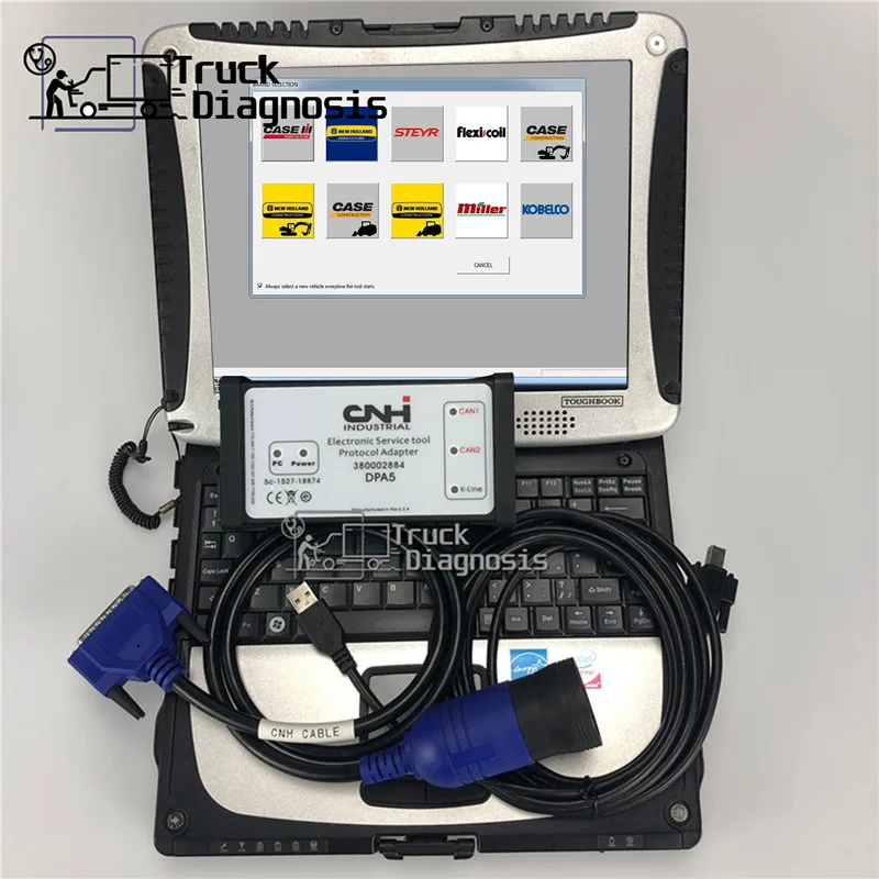 

CF19 laptop+9.1 CNH Est, CNH Est diagnostic kit for New Holland case Diagnostic scanner Tool dpa5 cnh Electronic Service Tool
