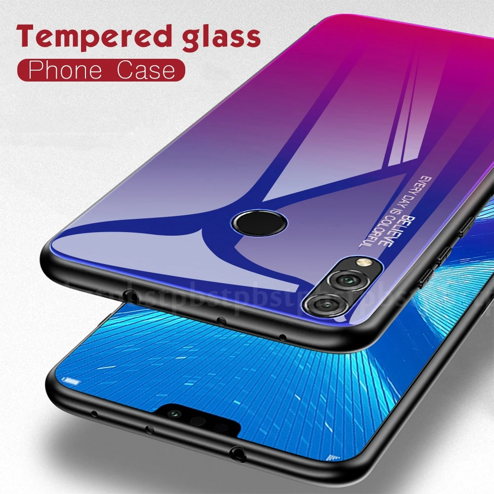 

Gradient Glass Case For Huawei Honor 10 9 Lite 8X Max 20 Pro View 20 V20 Tempered Glass Phone Cases For Honor 20 Pro Back Cover