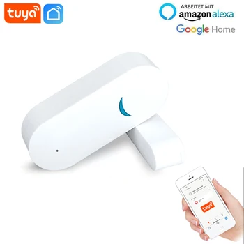

Tuya Smart WiFi Door Sensor Door Open / Closed Detectors Wifi Home Alarm For Smart Home Work With Alexa Google Home Tuya APP