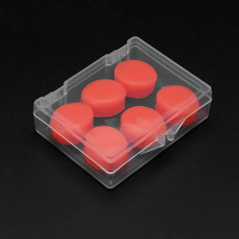 6PCS Earplugs Protective Ear Plugs Silicone Soft Waterproof Anti-noise Earbud Protector Swimming Showering Water Sports
