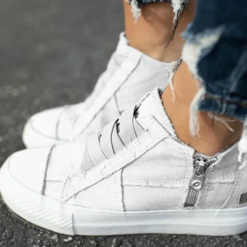 women's flats low top denim flat heel flats sneakers