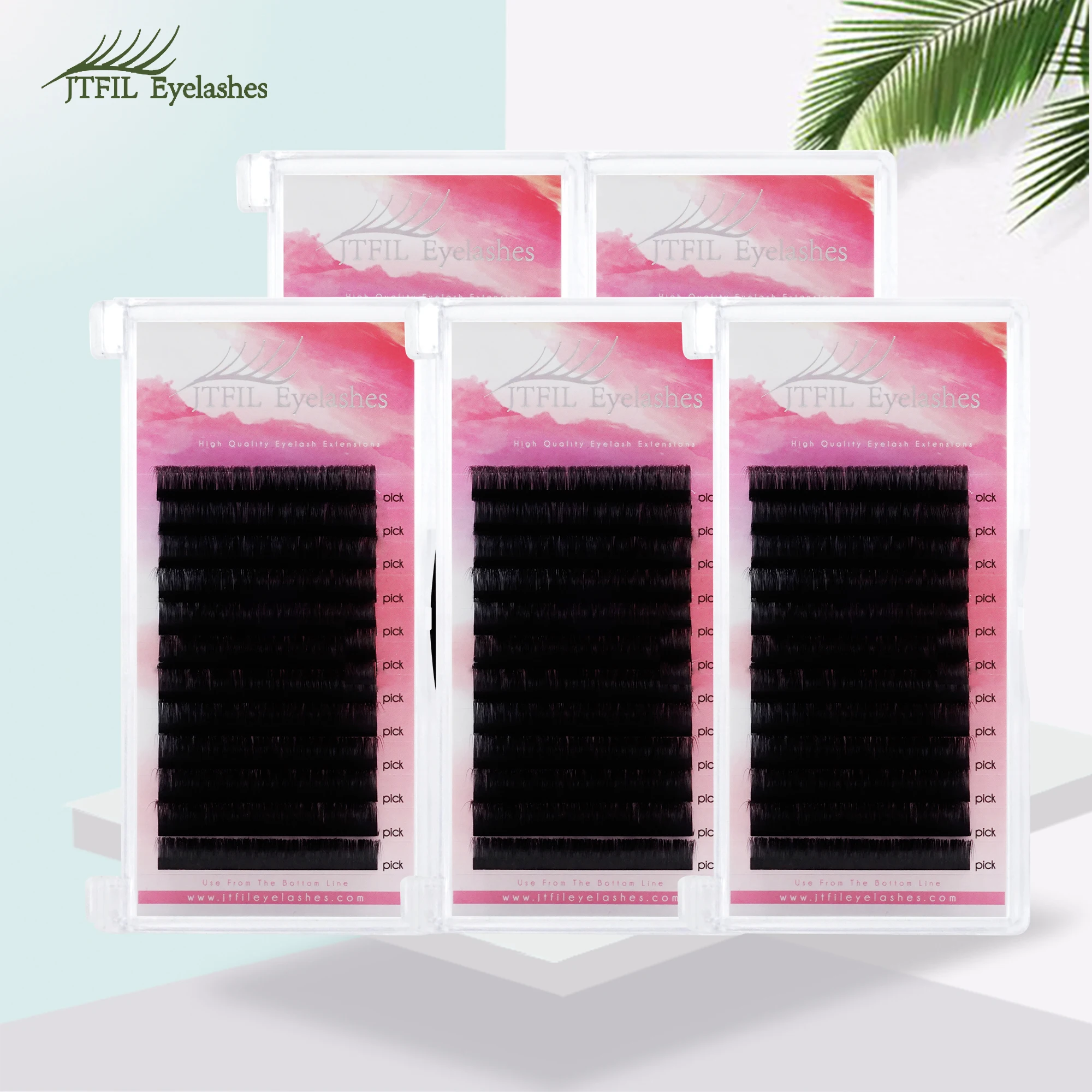 

Natural Soft Mink Lashes Individual Eyelash 12 Rows for professionals soft mink matte lash JTFIL eyelashes