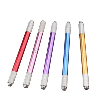 

5Pcs Double Head Microblading Pen Manual Tattoo Machine, Permanent Eyebrow Manual Tattoo Pen, Random Color
