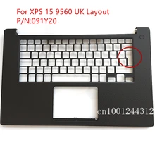 95New для Dell XPS 15 9560 Великобритания упор рук верхний чехол клавиатура ободок 091Y20