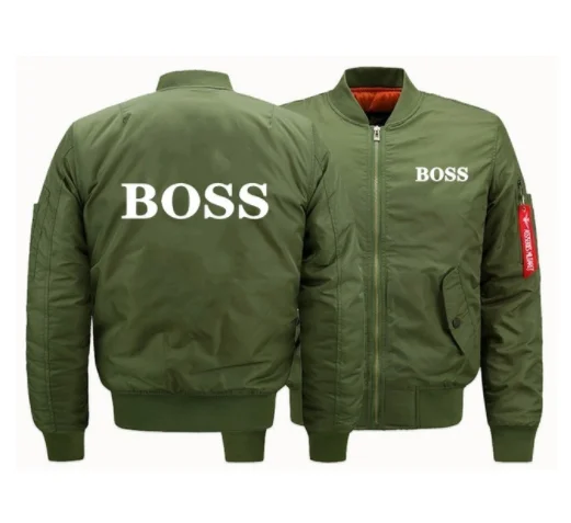 Летающая куртка Boss Bomber, зимние утепленные мужские куртки на молнии, аниме, мужское повседневное пальто