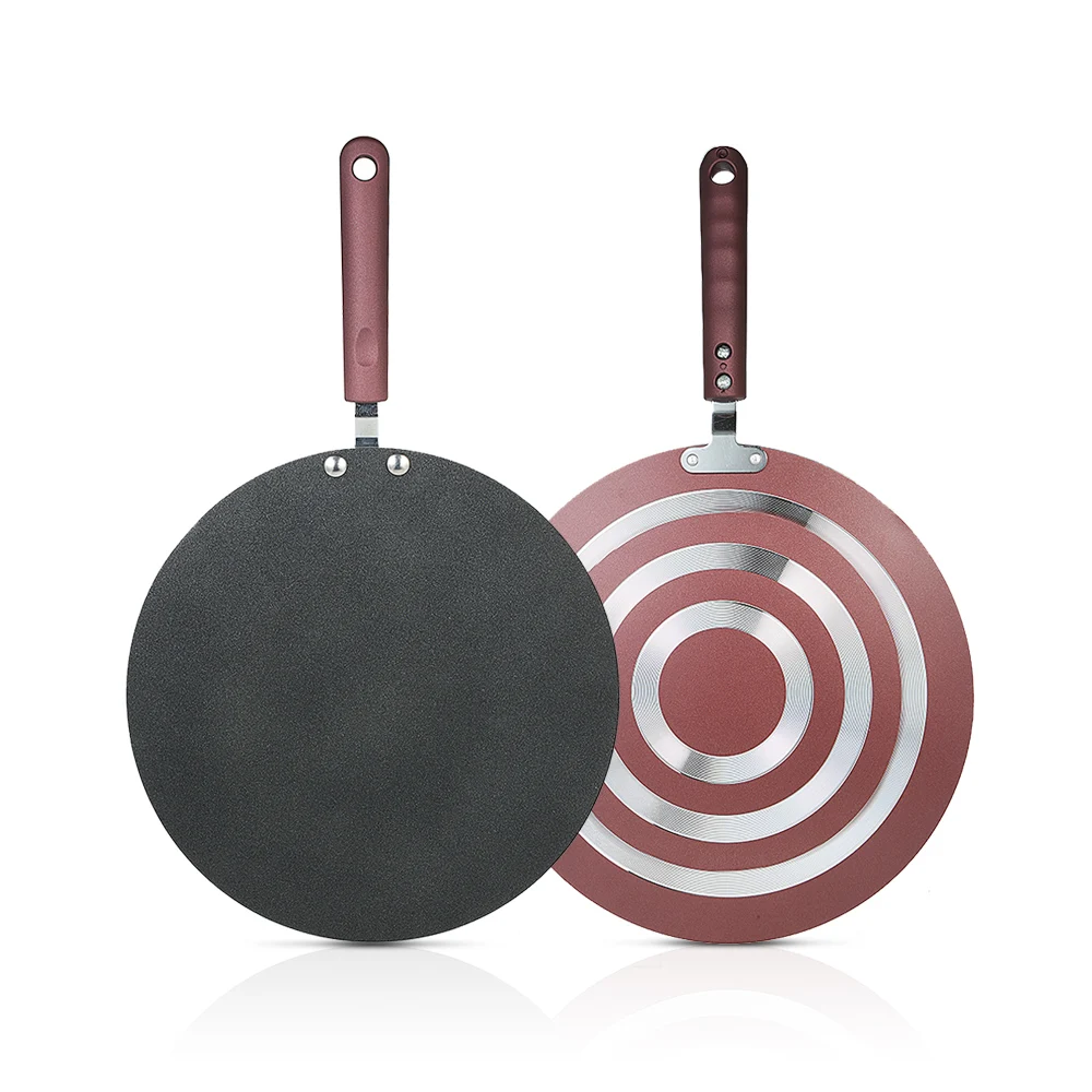 

Layer-cake Pancake Cake Cooking Pancake Pan Crepe Maker Flat Pan Griddle Pan with Spreader Spatula Crepe Maker Omelet Baking Pan