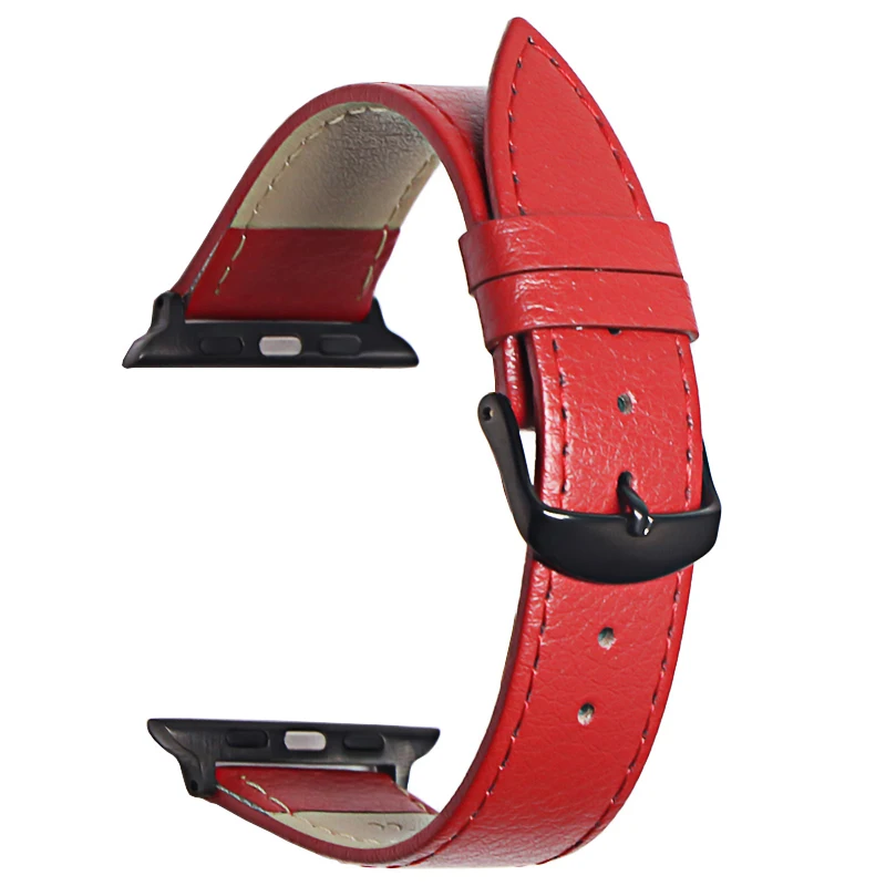 3 цвета хит продаж кожаный ремешок для часов Apple Watch Series 5/3/2/1 спортивный браслет 42