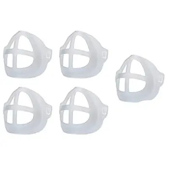 

5 Pcs Mask Bracket Reusable Masks Inner Pad Bracket Support Frame Non-Stick Lipstick Breathable Mask Artifact Mask Inner Pad