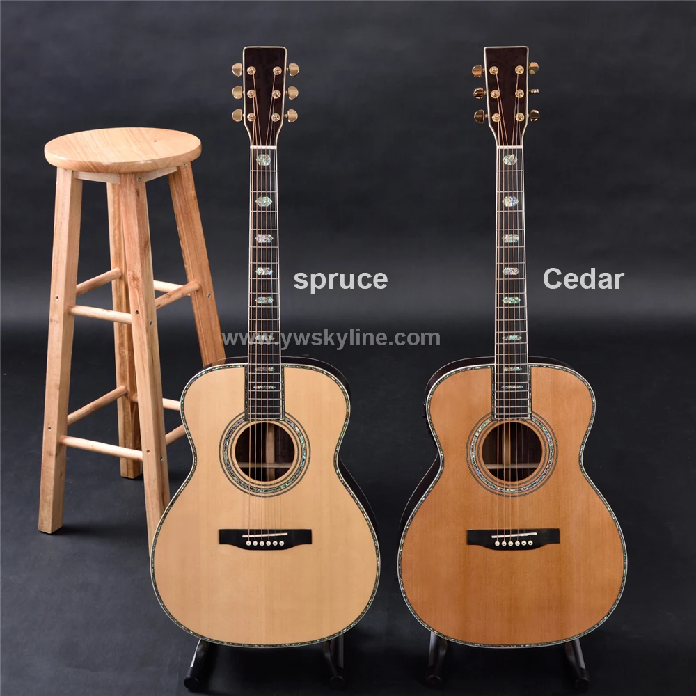 

OM style 41 inch solid top acoustic guitar, acoustic electric guitar