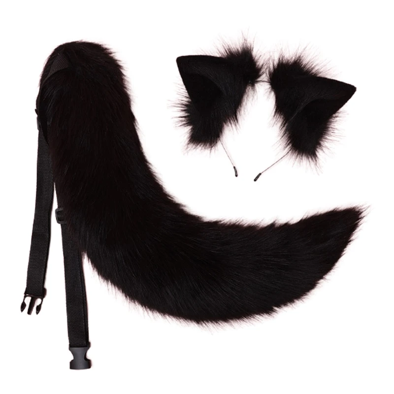 Pelúcia Cauda de Gato Realista Lolita Neko Cosplay Prop Acessórios de  Simulação de Animais de JK Kawaii Função de Halloween Jogo Presente de  Natal venda / Fantasias E Acessórios