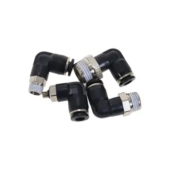 

10Pcs High quality 8mm X 1/4'' Thread Pneumatic Male Elbow Connector Tube Air Fitting