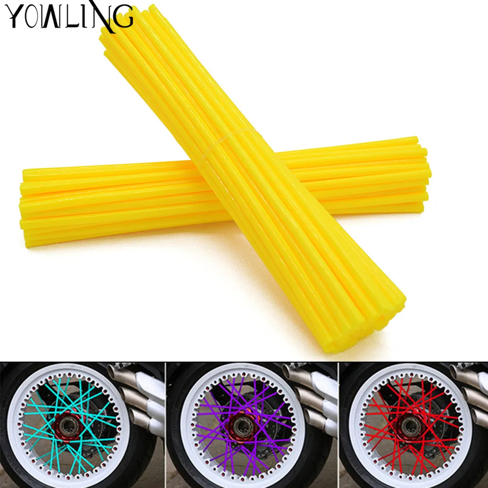Motocross SPOKE SKINS Wheel RIM SPOKE COVERS bicycle For KAWASAKI z800 tmax ktm 250 bmw KLX250 KLX450R SUZUKI XR650L cbr1000r r3