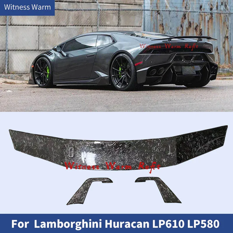 

Carbon Fiber Rear Wings Trunk Lip Forged carbon Spoiler for Lamborghini Huracan LP580 LP610 2014 2015 2016 2017 2018 body kit