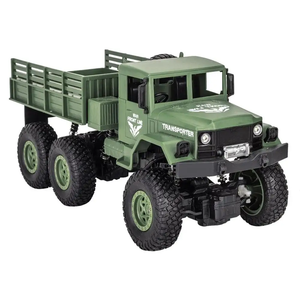 JJRC/Q69 6WD 1/18 RC Автомобиль 2,4G внедорожник военный грузовик с дистанционным управлением 10 км/ч Радиоуправляемый гусеничный альпинистский автомобиль игрушка RTR - Цвет: Зеленый