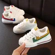 Новинка; модные сетчатые Повседневные детские кроссовки для мальчиков и девочек; дышащая Спортивная обувь на плоской подошве для малышей; мягкие кроссовки без шнуровки